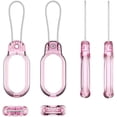 thumbnail image 1 of Yazoeia Étui de Protection pour Galaxy Smart Tag 2, Support de Collier pour Galaxy SmartTag2, avec Porte-Clés, pour Clés, Portefeuille, Bagages, Animaux (Rose Transparent) CJC912-188132, 1 of 7