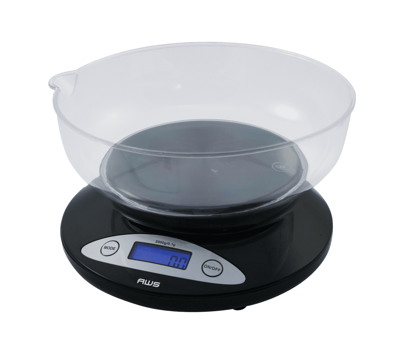 American Weigh Scales 2KBowl 4.4Lb Removable Plastic Bowl Scale In