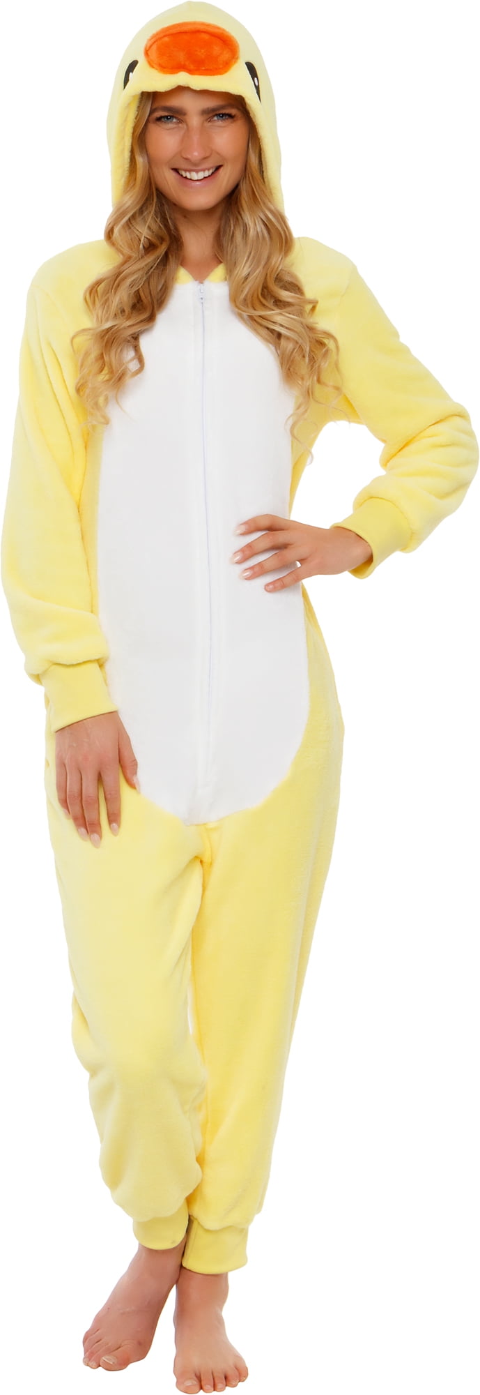 Adult One Piece Cosplay Duck Costume Silver Lilly Slim Fit Animal Pajamas 
