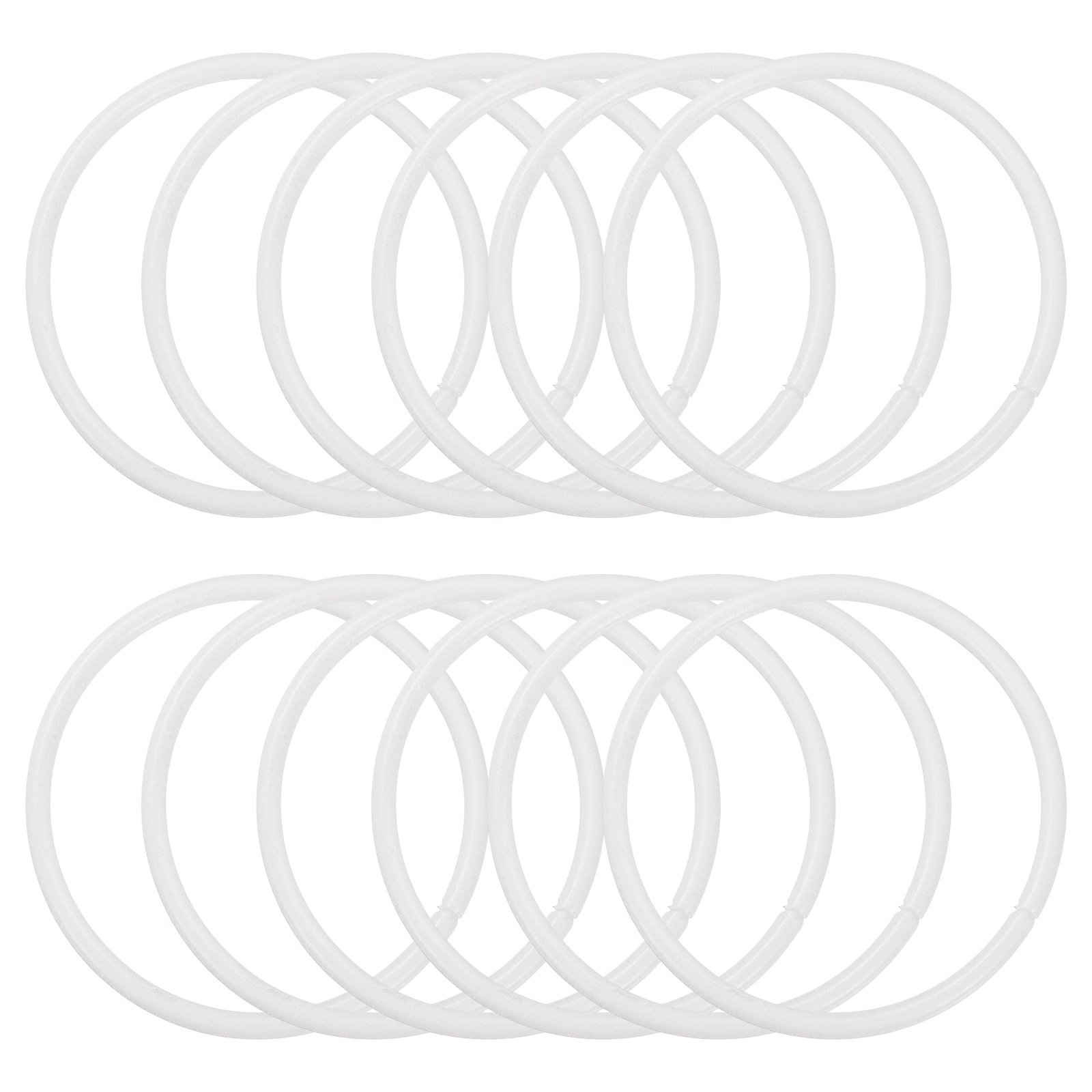 Uxcell 12 Pcs Dream Catcher Rings,Metal Crafts Hoops Floral Hoop 2.4 Inch Macrame Hoops Rings for DIY Crafts Wreath Making Supplies Plant Hangers, White