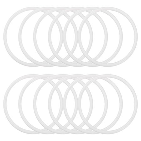 Uxcell 12 Pcs Dream Catcher Rings,Metal Crafts Hoops Floral Hoop 2.4 Inch Macrame Hoops Rings for DIY Crafts Wreath Making Supplies Plant Hangers, White