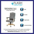 thumbnail image 4 of Flash Furniture Gray Fabric Classic Executive Swivel Office Chair with Driftwood Arms and Base, 4 of 13