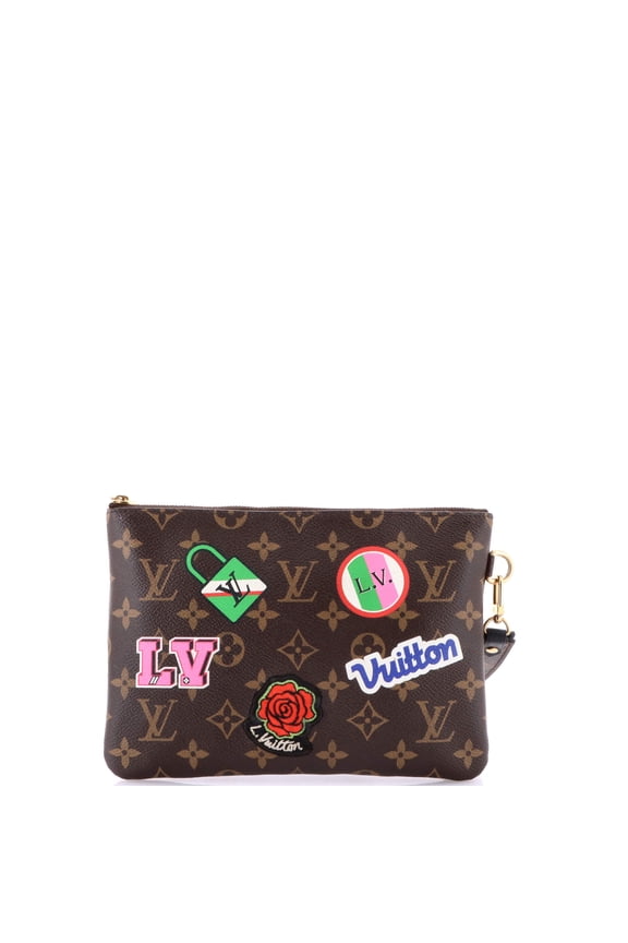 Pre-Owned City Pouch Limited Edition Patches Monogram Canvas By Rebag
