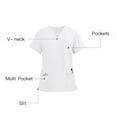 thumbnail image 6 of LSLJS Mens Scrub Top Stretch V-Neck Nursing Uniform Top, Soft Workwear Scrub Solid Top with 3 Pockets, S-2XL, 6 of 8