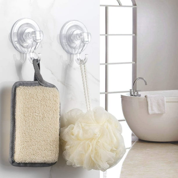 Crochet ventouse sous vide pour salle de bain toilette cuisine crochet  serviette puissant douche peignoir crochet acier inoxydable 2 pièces