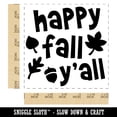 thumbnail image 2 of Happy Fall Y'all Self-Inking Rubber Stamp Ink Stamper - Blue Ink - Large 1-1/2 Inch, 2 of 7