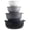 Black, variant on 4 Piece Silicone Nesting Mixing Bowl Set with Lids for Kitchen, Dishwasher & Microwave Safe