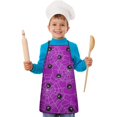 thumbnail image 2 of Cute Spider Web Halloween Pattern Kids Aprons for Girls and Boys,Adjustable Neck Strap Toddler Aprons for Kids Cooking Baking,23.6"x19", 2 of 7