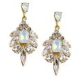thumbnail image 1 of 1 par nuevo 5 colores cristal dulce Metal con gemas pendientes de gota Metal dorado pendientes de moda para mujeres niñas regalo de cumpleaños caliente, 1 of 2
