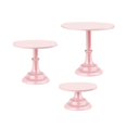 thumbnail image 3 of Soportes para tartas perfecl 3 piezas plato de exhibición de dulces rosa, 3 of 8