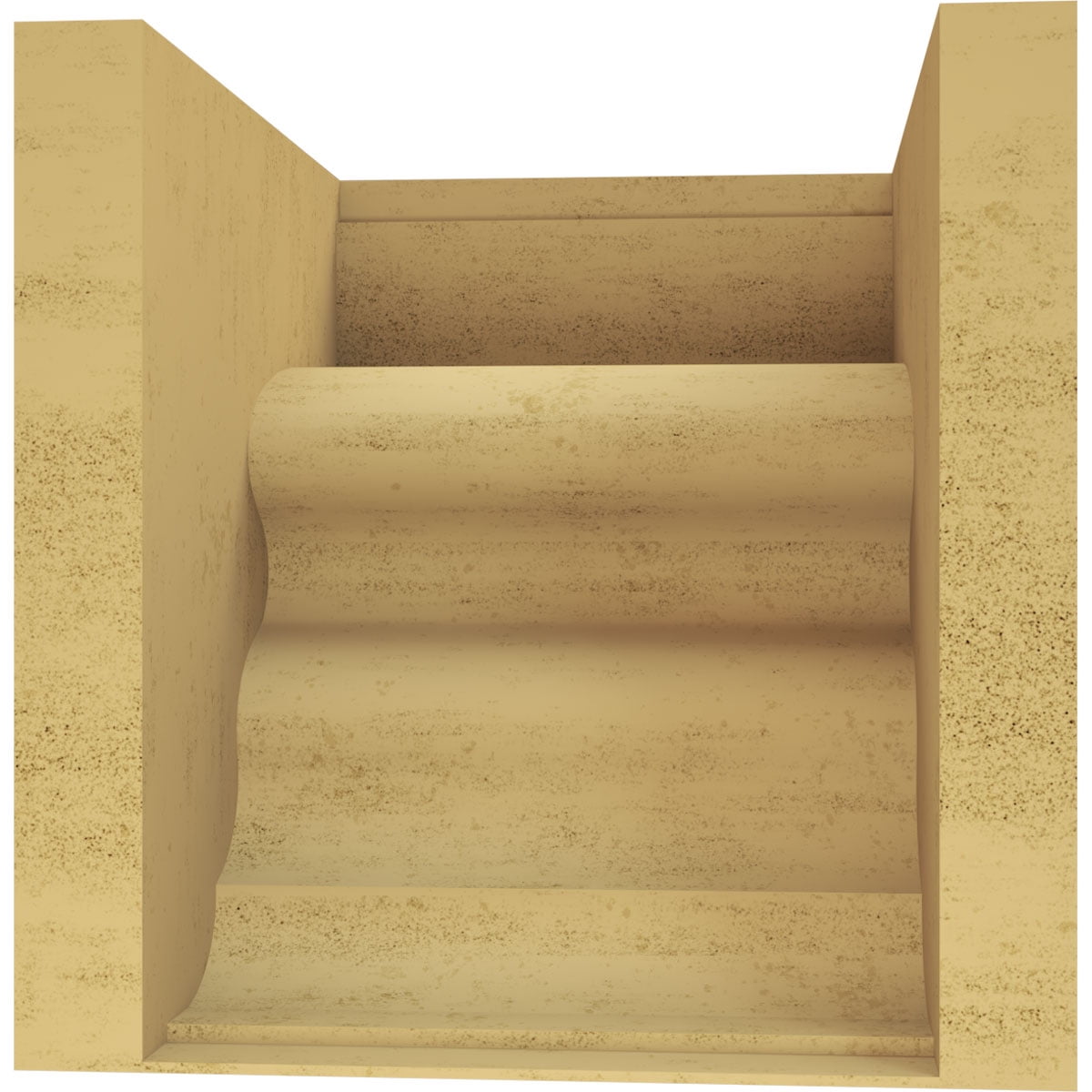 12"W x 12"D x 12"H Wide Highland Rough Cedar Woodgrain TimberThane Corbel, Primed Tan