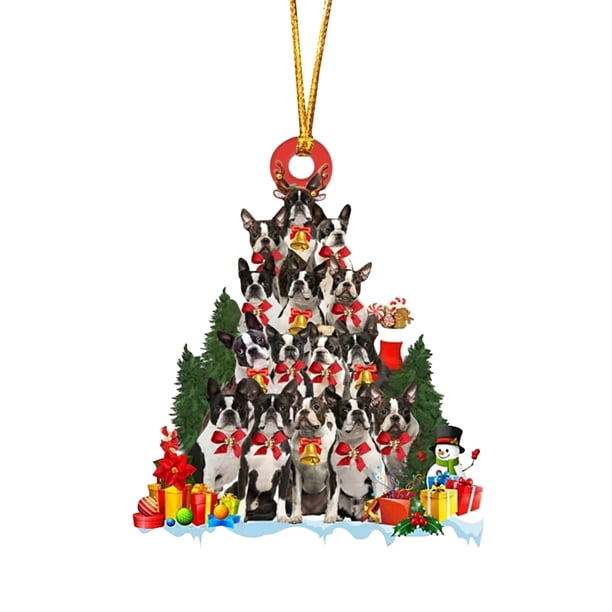 Para Árbol De Navidad, Colgante De Madera Para Perro De Navidad, Regalo De Decoración De Navidad Para Amigos Y Familiares Eigraketly HA042667-08