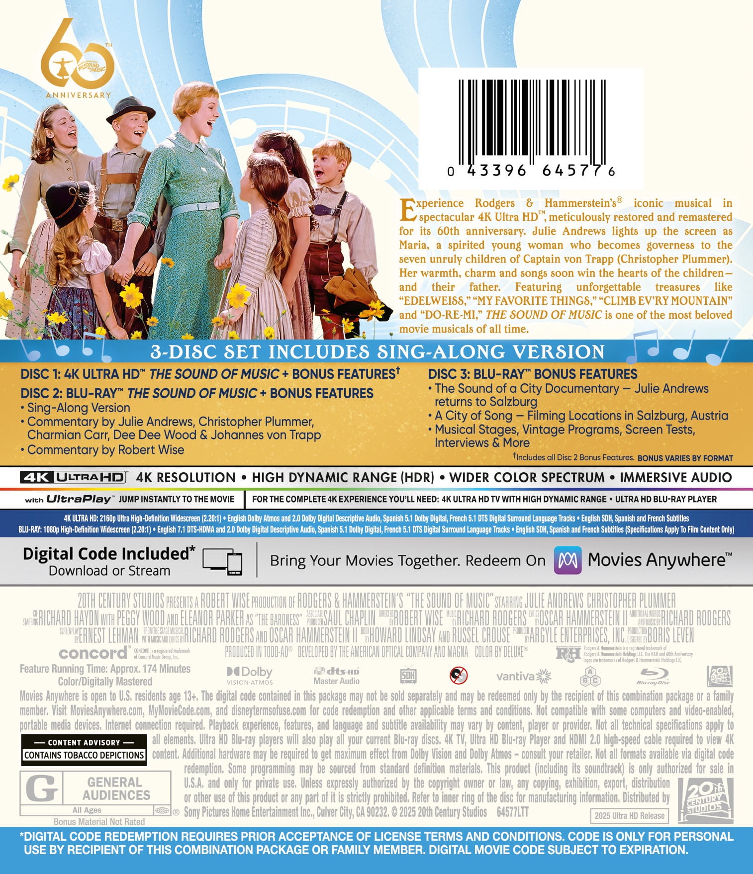 The Sound of Music (4K Ultra HD + Blu-ray + Digital Copy) 20th