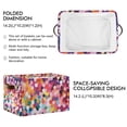 thumbnail image 2 of Yayeee Canvas Storage Basket with Handles for Shelves Fabric Bins Closet Organizer, Black Colorful Circles, 2 of 8
