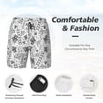 thumbnail image 4 of Kdxio Hand Drawn Snake Print Men's Swim Trunks with Compression Liner 7 Inch Inseam Quick Dry Swim Shorts, 4 of 7