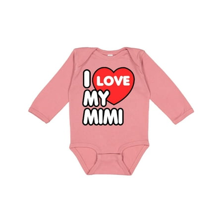 

Inktastic I Love My Mimi Gift Baby Boy or Baby Girl Long Sleeve Bodysuit