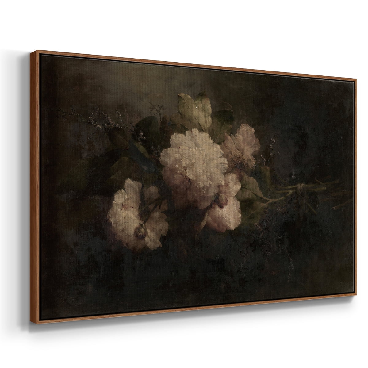 Vintage Botanical Print-XXXIX By Wexford Home Framed in Walnut Wood Gallery Wrapped Canvas 27 in. x 41 in.