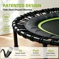 thumbnail image 3 of Verviso 40"/46"/50" Bungee Rebounder Mini Trampoline for Adults, Foldable & Quiet Indoor Fitness Trampoline with Adjustable Handlebar, 460LBS Capacity, 3 of 10