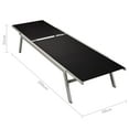 thumbnail image 2 of vidaXL Sun Loungers 2 pcs with Table Steel and Textilene Black, 2 of 5
