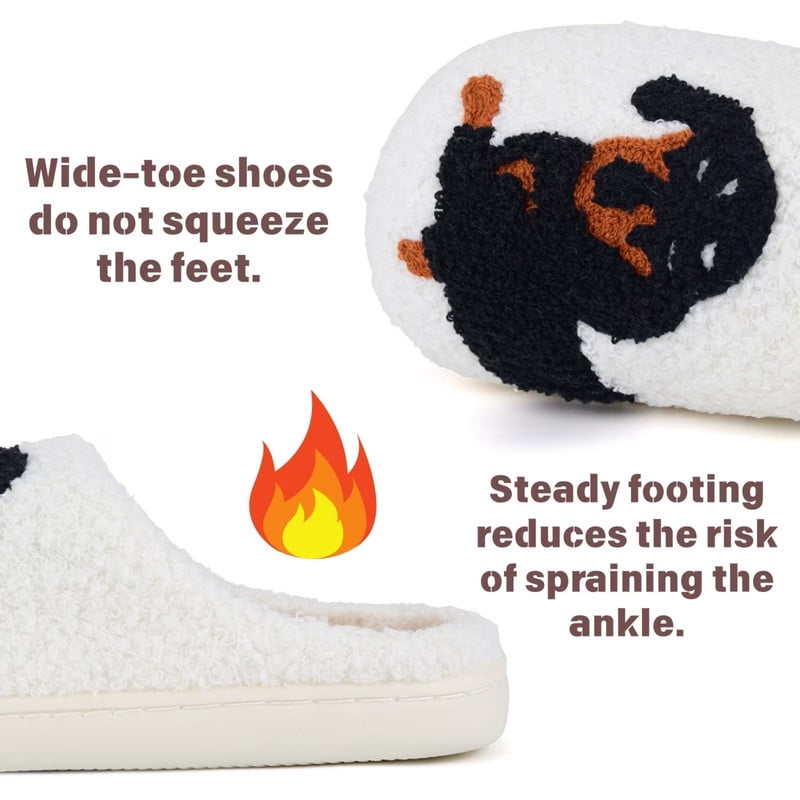 BERANMEY Cute Animal Slippers for Women Perfect Soft Plush Comfy Warm Slip-On Womens Slippers Indoor Fluffy House Slippers for Women and Men Non-slip Fuzzy Flat Slides