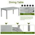 thumbnail image 3 of MAYEERTY 6 Piece Wooden Dining Table Set, Wooden Dining Table with 4 Upholstered Chairs and Bench for 6 People, Rectangular Dining Table Set with Crystal Decoration,Silver grey, 3 of 6