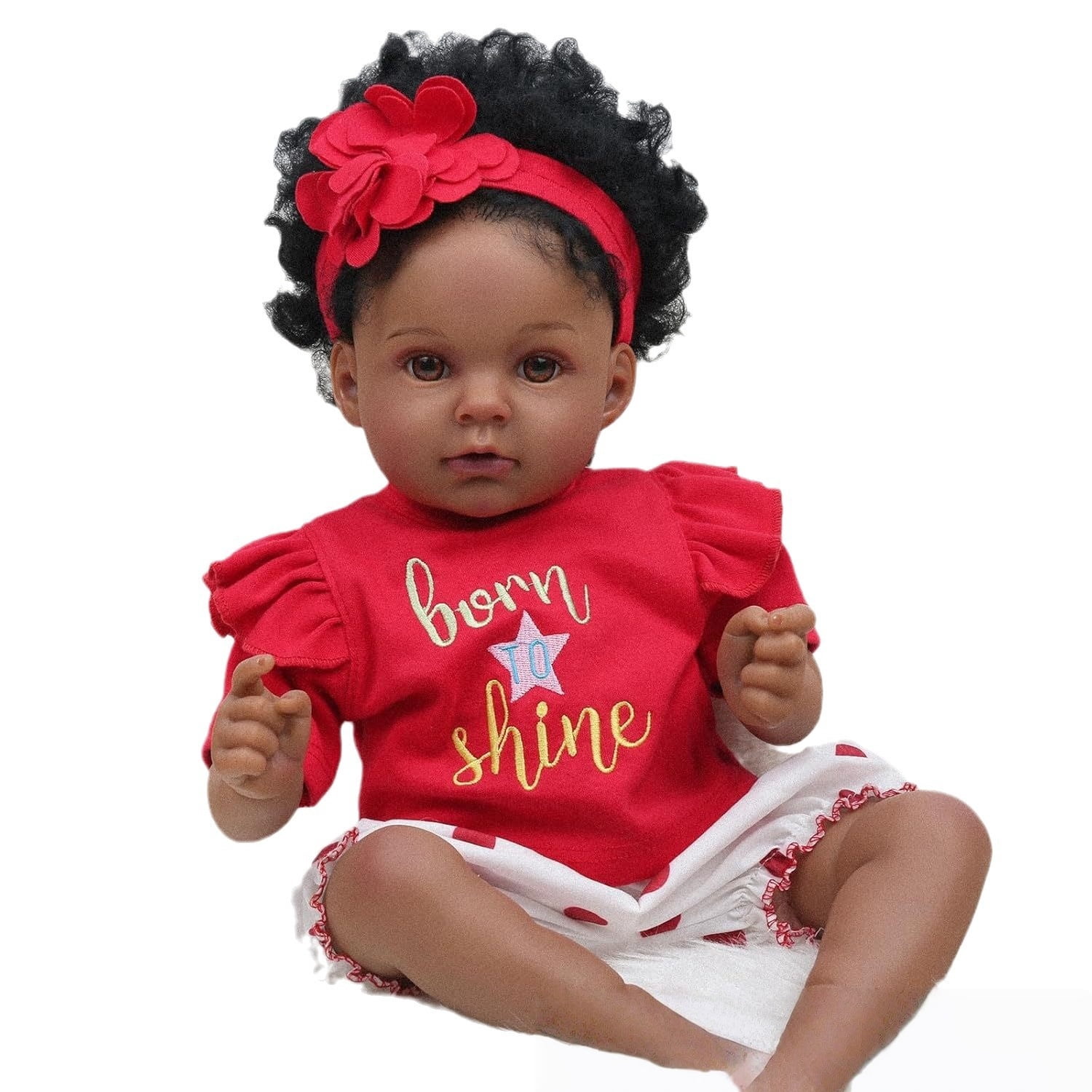 Reborn Baby Dolls Black Girl - 20 Inch Realistic Newborn Baby Dolls  African American Real Life Baby Dolls Gift for Kids Age 3