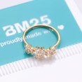 thumbnail image 5 of Golden Brilliant Blooming Flower Multi-Gem Bendable Hoop Ring, 5 of 5
