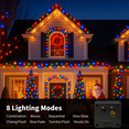 thumbnail image 2 of 4 Pack Solar String Lights Outdoor Waterproof, 480 LED Multicolor with 8 Modes and Adjustable Solar Panel for Garden Patio, 2 of 7
