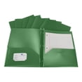 thumbnail image 3 of 2-Pocket Poly Folders with Fasteners, Green, Pack of 25, 3 of 9