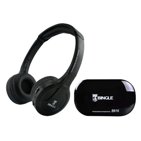 BINGLE B616 Multifunction Wireless Stereo Headphones On Ear Headset FM Radio Wired Earphone Transmitter for MP3 PC TV Smart (Best Headphones For Smart Tv)
