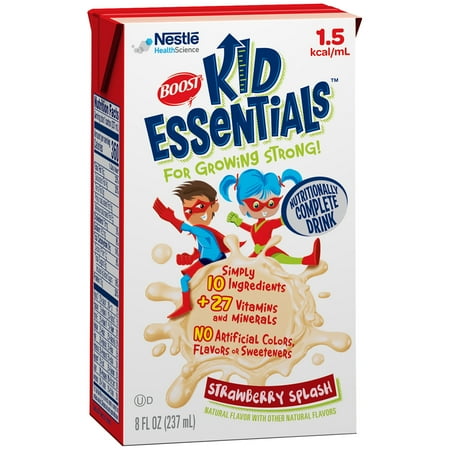 Boost Kid Essentials 1.5 Nutritional Creamy Strawberry Flavor Drink, 8 Fl. Oz.