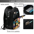 thumbnail image 4 of Balery Abstract Musical Faces Mochila con carga USB para hombre y mujer - Mochila impermeable y antirrobo para portátil con puerto USB para viajes, trabajo, estudios y universidad, 4 of 7