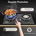 thumbnail image 3 of Miumaeov 28.7Inch 2-Burner Natural Gas Stove, Tempered Glass Gas Cooktop, Built-In Gas Stovetop with Ga-s Regulator, 3 of 9