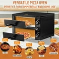 thumbnail image 5 of UBesGoo Double-Layer Pizza Oven, 2200W Electric Countertop Toaster Oven with Timer, Black, 5 of 8