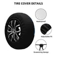 thumbnail image 2 of Naloa Blue Viper Snake 2 PVC Leather Spare Tire Wheel Cover Spare Tire Cover, for Car Truck SUV Camper Trailer Universal Fit(14-17in)-16 inch, 2 of 6
