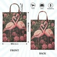 thumbnail image 2 of Wobogo Ragged Pink Flamingos Travel Laundry Bag Dirty Clothes Organizer Top Handle Strap Design Suitable for Beach Camping Dormitory Bathrooms, 2 of 7