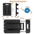thumbnail image 2 of Moclever Folding Hand Truck, 18.11x12in Heavy Duty Luggage Cart 165LBS Load with 3 Length Telescopic Handle 6 Wheels 1 Elastic Rope for Luggage Travel, Black, 2 of 13