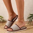 thumbnail image 2 of Agkizg Unisex Indoor Outdoor Slides, Womens Mens Beach Walking Sandals, Linen Open Toe Slide Sandals Breathable Comfortable Casual Indoor Home Couple Slippers, 2 of 7
