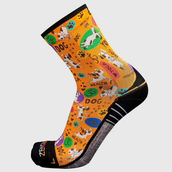 Yoga Dog Socks (Mini-Crew) S / Orange