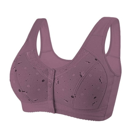 HYSYSB Sports Bras for Women balconette Bras for Women womens Bras No Underwire Full Support plus Size Everyday Bra strap Up Bras No Underwire Wireless Bras plus Size Sports Bra Purple 40