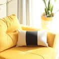 thumbnail image 5 of White and Black Midsection Lumbar Throw Pillow, 5 of 7