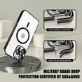 thumbnail image 5 of for iPhone 16 Pro Max MagSafe Case with Camera Lens Protector,Full Protection Clear Magnetic Case Compatible with MagSafe Elegant Anti-Scratch Case Cover for iPhone 16 Pro Max Black, 5 of 16