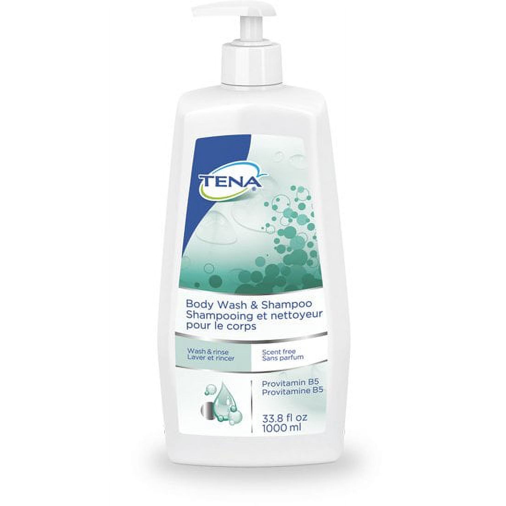 Essity HMS North America Inc Shampoo and Body Wash TENA 1,000 mL Pump Bottle Unscented Each of 1