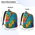 thumbnail image 2 of Disketp Vibrant Parrot Splash Art Mochila de Lona Estampada, Mochila Escolar de Viaje Ligera para Estudiantes y Portátil-Medium, 2 of 5
