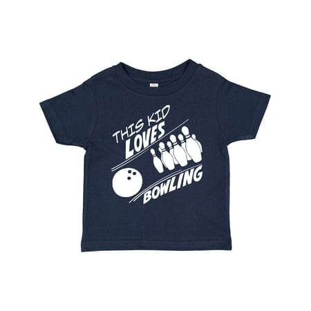 

Inktastic This Kid Loves Bowling Gift Toddler Boy or Toddler Girl T-Shirt