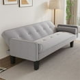 thumbnail image 3 of Leumius 72" Convertible Loveseat Sofa Bed Sleeper Daybed,Modern Upholstered Folding Recliner,Small Futon Sofa for Living Room Apartment Office,LIGHT GREY, 3 of 7
