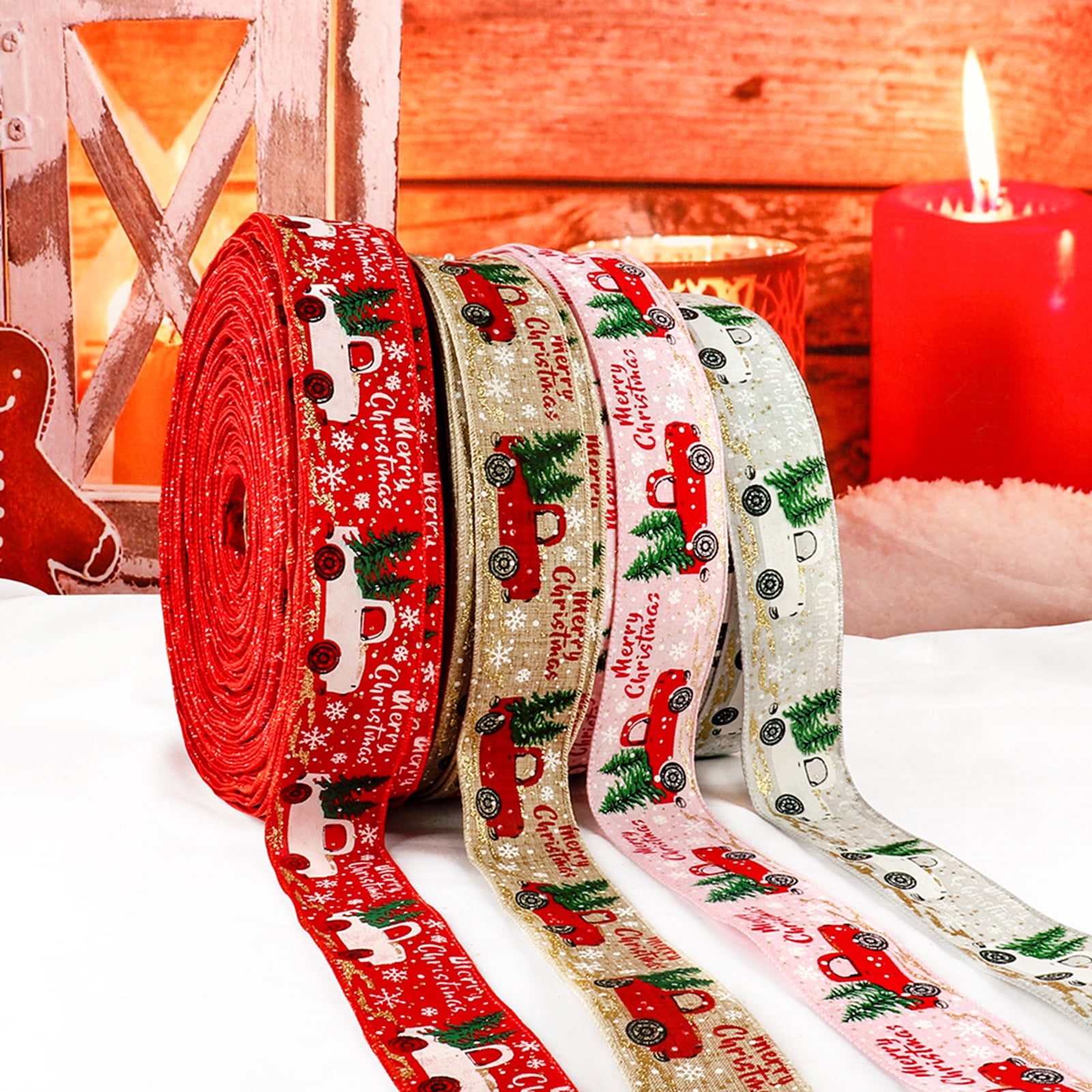 Happy Date Ribbon Christmas Wrapping Ribbon Christmas Crafts Decoration