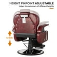 thumbnail image 6 of Artist hand Red Barber Chair Hydraulic Reclining Heavy Duty Salon Hair Styling 360°Tattoo Beauty Equipment, 6 of 14