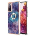 thumbnail image 3 of Mantto For Samsung Galaxy S20 FE Case,Ring Holder Stand Marble Pattern 3 in 1 Rugged Shockproof Hybrid Hard PC Soft Rubber Bumper Drop Protective Girls Women Boy Men Phone Cases,Purple, 3 of 6