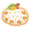 thumbnail image 1 of Pumpkin Shape Plate Ceramic Storage Plate Halloween Fruit Plate Ceramic Food Plate, 1 of 8
